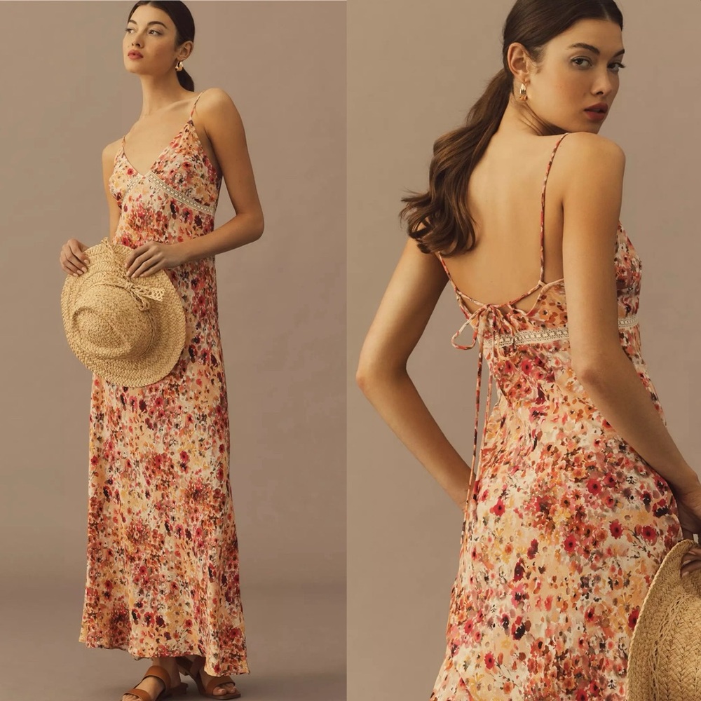 Favorite Daughter The BlackBerry Floral Maxi Dress L